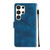 Samsung Galaxy S24 Ultra 5G Skin-feel Embossed Leather Phone Case - Blue