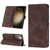 Samsung Galaxy S24 Ultra 5G Skin-feel Embossed Leather Phone Case - Brown