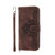 Samsung Galaxy S24 Ultra 5G Skin-feel Flowers Embossed Wallet Leather Phone Case - Brown