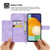 Samsung Galaxy S24 Ultra 5G Skin-feel Flowers Embossed Wallet Leather Phone Case - Purple