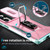 Samsung Galaxy S24 Ultra 5G Sliding Camshield Holder Phone Case - Pink + Grey Green Samsung Galaxy S24 Ultra 5G Sliding Camshield Holder Phone Case - Pink + Grey Green