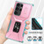 Samsung Galaxy S24 Ultra 5G Sliding Camshield Holder Phone Case - Pink + Grey Green