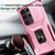 Samsung Galaxy S24 Ultra 5G Sliding Camshield Holder Phone Case - Pink + Rose Red