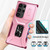 Samsung Galaxy S24 Ultra 5G Sliding Camshield Holder Phone Case - Pink + Rose Red Samsung Galaxy S24 Ultra 5G Sliding Camshield Holder Phone Case - Pink + Rose Red