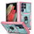 Samsung Galaxy S24 Ultra 5G Sliding Camshield TPU + PC Phone Case with Holder - Green+Pink