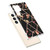 Samsung Galaxy S24 Ultra 5G Splicing Marble Flower IMD TPU Phone Case - Black Flower