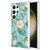 Samsung Galaxy S24 Ultra 5G Splicing Marble Flower IMD TPU Phone Case - Blue Flower