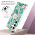 Samsung Galaxy S24 Ultra 5G Splicing Marble Flower IMD TPU Phone Case - Blue Flower