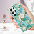 Samsung Galaxy S24 Ultra 5G Splicing Marble Flower IMD TPU Phone Case - Blue Flower