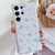 Samsung Galaxy S24 Ultra 5G Spring Garden Epoxy TPU Phone Case - F06 Blue and White Flowers