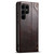 Samsung Galaxy S24 Ultra 5G Suteni Baroque Calf Texture Buckle Wallet Leather Phone Case - Brown