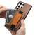 Samsung Galaxy S24 Ultra 5G Suteni H13 Card Wallet Wrist Strap Holder PU Phone Case - Brown