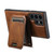 Samsung Galaxy S24 Ultra 5G Suteni H15 MagSafe Oil Eax Leather Detachable Wallet Back Phone Case - Brown