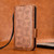 Samsung Galaxy S24 Ultra 5G Symmetrical Triangle Leather Phone Case - Brown