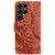 Samsung Galaxy S24 Ultra 5G Tiger Embossing Pattern Flip Leather Phone Case - Brown