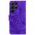 Samsung Galaxy S24 Ultra 5G Tiger Embossing Pattern Flip Leather Phone Case - Purple