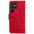 Samsung Galaxy S24 Ultra 5G Tiger Embossing Pattern Flip Leather Phone Case - Red