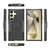 Samsung Galaxy S24 Ultra 5G Tire Texture TPU + PC Phone Case with Holder - Black