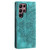 Samsung Galaxy S24 Ultra 5G Totem Embossed Magnetic Leather Phone Case - Green