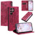 Samsung Galaxy S24 Ultra 5G Totem Embossed Magnetic Leather Phone Case - Red