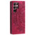Samsung Galaxy S24 Ultra 5G Totem Embossed Magnetic Leather Phone Case - Red