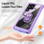 Samsung Galaxy S24 Ultra 5G TPU + PC Lens Protection Phone Case with Ring Holder - Purple