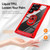 Samsung Galaxy S24 Ultra 5G TPU + PC Lens Protection Phone Case with Ring Holder - Red