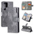 Samsung Galaxy S24 Ultra 5G Tri-Fold 9-Card Wallets Leather Phone Case - Grey