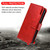 Samsung Galaxy S24 Ultra 5G Tri-Fold 9-Card Wallets Leather Phone Case - Red