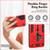 Samsung Galaxy S24 Ultra 5G Variety Brave Armor Finger Loop Holder Phone Case - Red
