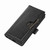 Samsung Galaxy S24 Ultra 5G Wristband Card Slot Leather Phone Case - Black