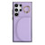 Samsung Galaxy S24 Ultra 5G YM007 Ring Holder Card Bag Skin Feel Phone Case - Purple