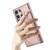 Samsung Galaxy S24 Ultra 5G YM007 Ring Holder Card Bag Skin Feel Phone Case - Rose Gold