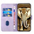Samsung Galaxy S24 Ultra 5G YX0060 Elephant Head Embossed Phone Leather Case with Lanyard - Light Purple