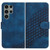 Samsung Galaxy S24 Ultra 5G YX0060 Elephant Head Embossed Phone Leather Case with Lanyard - Royal Blue