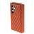 Samsung Galaxy S24 Ultra 5G Zipper Multi-Card Wallet Rhombic Leather Phone Case - Brown