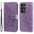 Samsung Galaxy S24 Ultra 7-petal Flowers Embossing Leather Phone Case - Light Purple