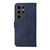 Samsung Galaxy S24 Ultra Classic Calf Texture Flip Leather Phone Case - Blue