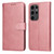 Samsung Galaxy S24 Ultra Classic Calf Texture Flip Leather Phone Case - Rose Gold