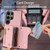 Samsung Galaxy S24 Ultra DF-09 Crossbody Litchi texture Card Bag Design PU Phone Case - Pink