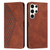 Samsung Galaxy S24 Ultra Diamond Splicing Skin Feel Magnetic Leather Phone Case - Brown