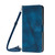Samsung Galaxy S24 Ultra Dream Triangle Leather Phone Case with Long Lanyard - Blue