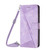 Samsung Galaxy S24 Ultra Dream Triangle Leather Phone Case with Long Lanyard - Purple
