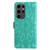 Samsung Galaxy S24 Ultra Embossed Sunflower Leather Phone Case - Green