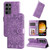 Samsung Galaxy S24 Ultra Embossed Sunflower Leather Phone Case - Purple