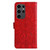 Samsung Galaxy S24 Ultra Embossed Sunflower Leather Phone Case - Red