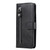 Samsung Galaxy S24 Ultra Fashion Calf Texture Zipper Leather Phone Case - Black