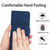 Samsung Galaxy S24 Ultra Skin Feel Heart Embossed Leather Phone Case with Long Lanyard - Blue