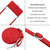 Samsung Galaxy S24 Ultra Skin Feel Heart Embossed Leather Phone Case with Long Lanyard - Red
