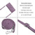 Samsung Galaxy S24 Ultra Skin Feel Stripe Pattern Leather Phone Case with Long Lanyard - Purple